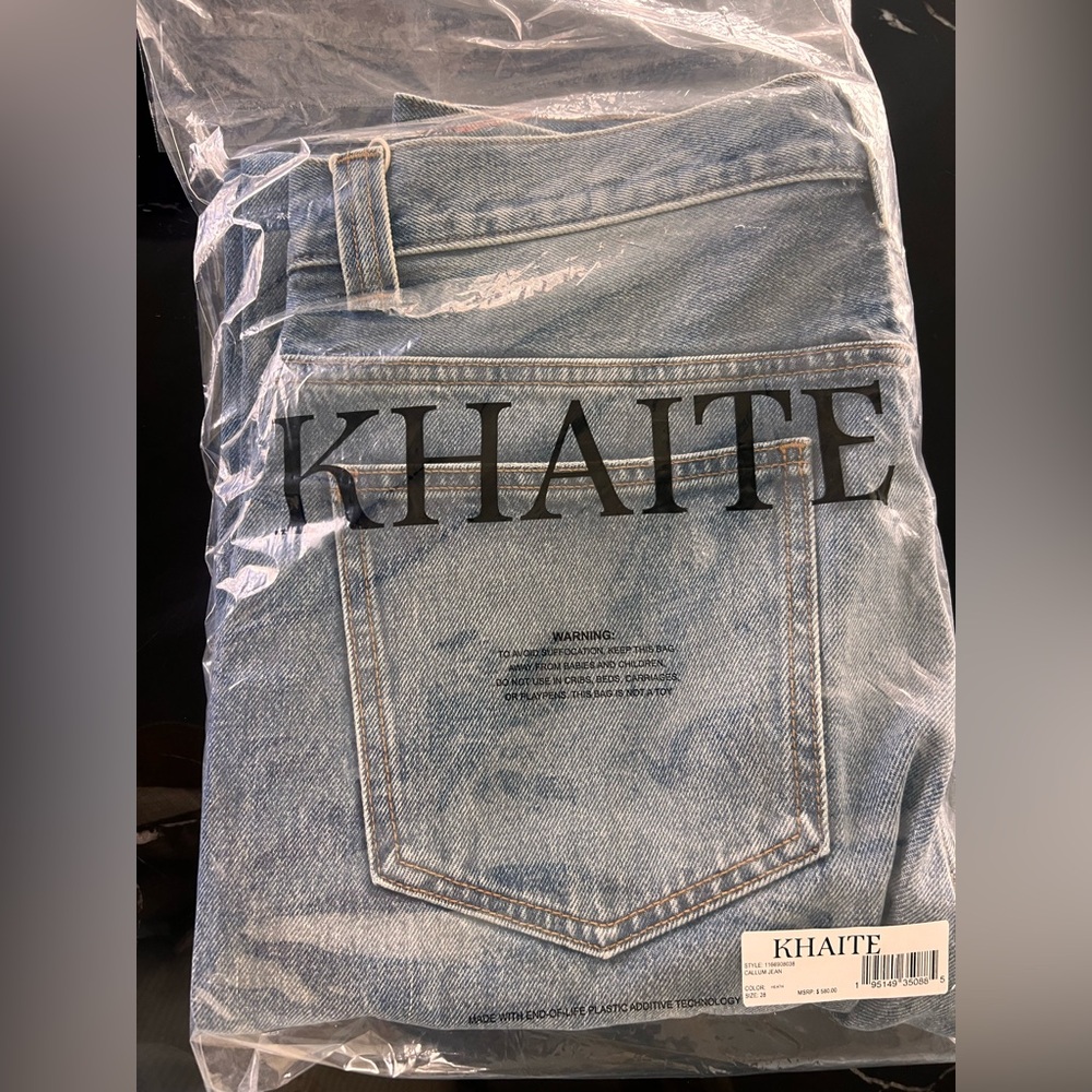 KHAITE Classic Blue Boot Cut Jeans - Picture 4 of 5